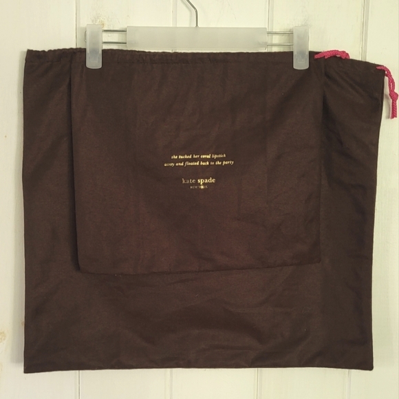 Kate Spade NY Brown Dust Shoe Dust Bag Set Of 2 - Picture 1 of 9